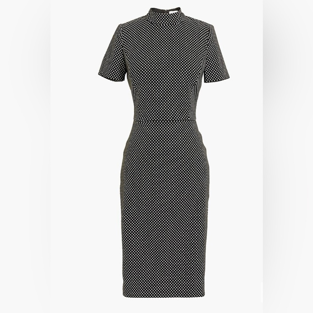 J. Crew Mockneck Jacquard Dress